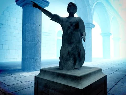 Roman statue of senator Stock Illustration