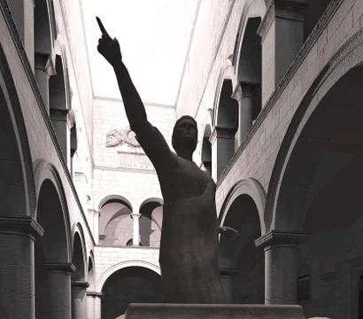 Roman statue of senator Stock Illustration