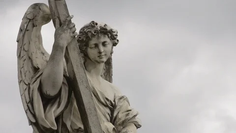 Roman Statues,zooming, pull focus, closeups, handheld, Rome, Italy Stock Footage 81277305