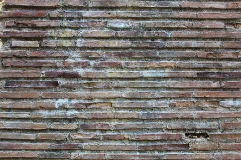 Roman Stone Elegance: Authentic Ancient Brick Texture Stock Photos