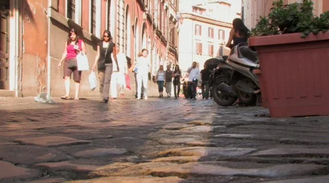 Roman street Stock Footage 547321