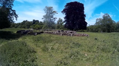Roman Temple at Lydney 01 Video stock 50666143