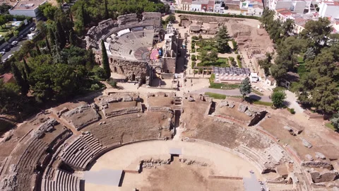 Roman Theater of Merida Stock Footage 159063014