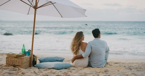 Romance on the beach Stock Footage 116270222