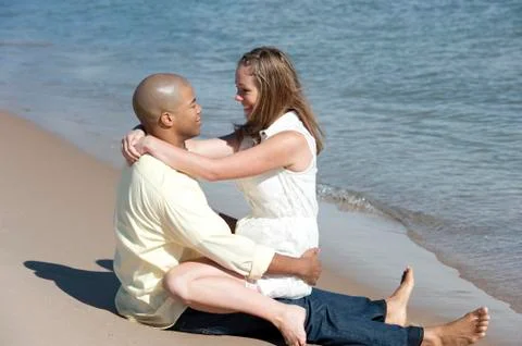 Romance On The Beach Stock Photos