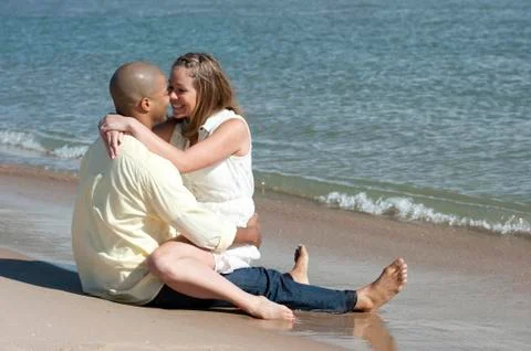 Romance On The Beach Stock Photos