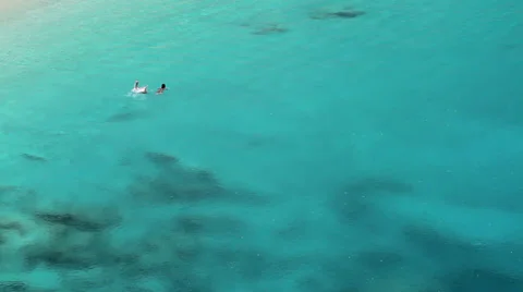 Romance in the blue waters Stock Footage 24738639