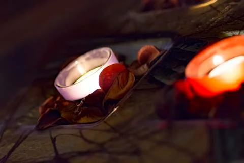Romance with candles Stock-Fotos
