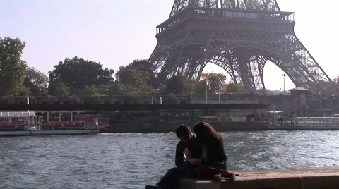 Romance in Paris Stock Footage 270841