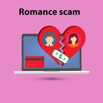 Romance scam Stock Illustration