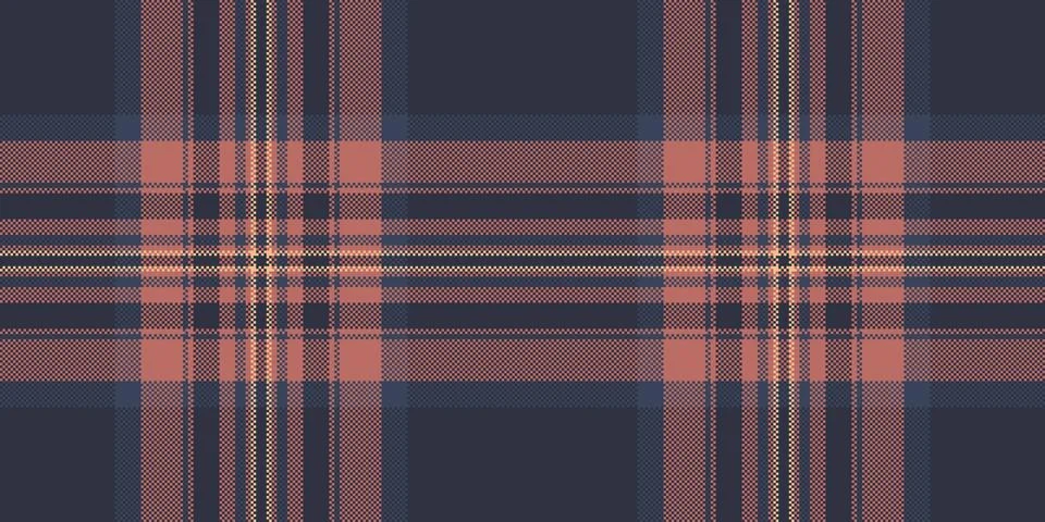 Romance seamless background vector, chic plaid tartan pattern. Vichy textur.. Illustrazione stock