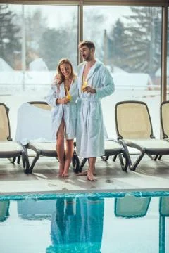 Romance at spa resort Stock Photos