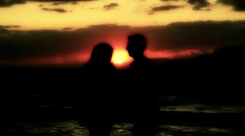 Romance sunset Stock Footage 29679198