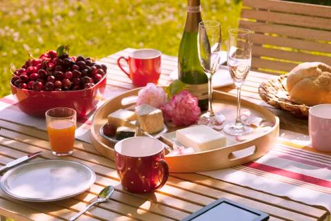 Romance table Foto stock