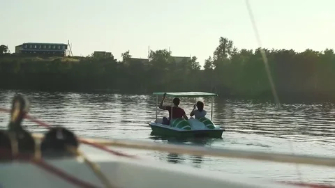 Romance on the water Stock Footage 73823282