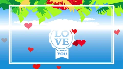Romance you written inside winners tag icon with long award and a heart Stock Footage 129795613