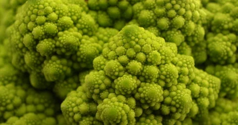 Romanesco broccoli cabbage close-up rotating texture. Stock Footage 142430264