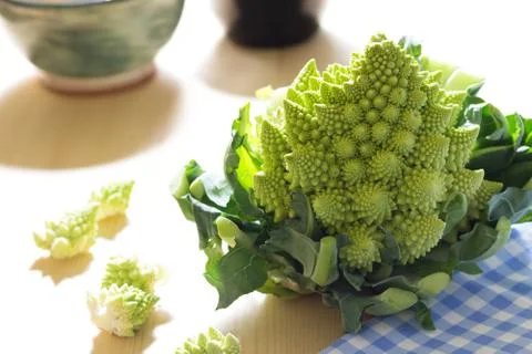 Romanesco broccoli or cauliflower Stock Photos