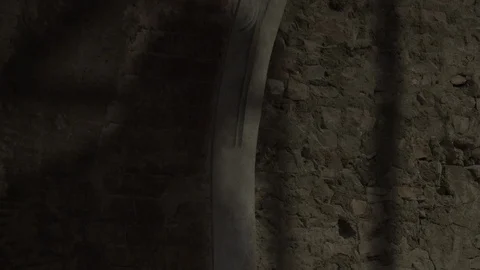 Romanesque art, the shadow of a restorer 動画素材 109644100