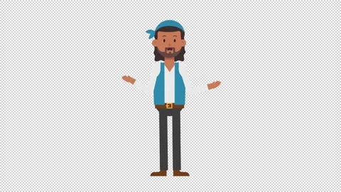 Romani Man Confused Stock Footage 205052791