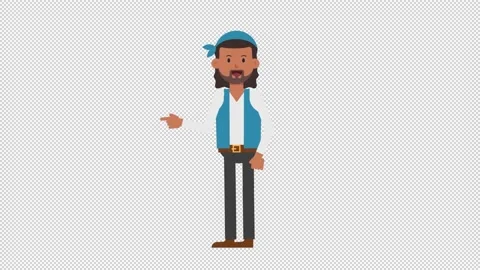 Romani Man Pointing Left Stock Footage 205053035