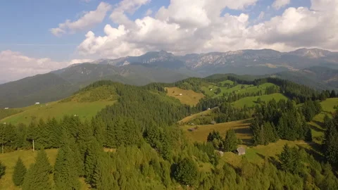 Romania aerial view of Moeciu Stock Footage 151274429