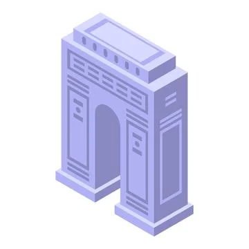 Romania arch icon isometric vector. Romanian landmark Stock Illustration
