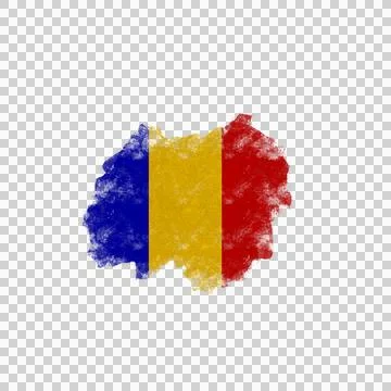 Romania Brush Flag Stock Photos