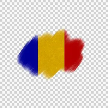 Romania Brush Flag Stock Photos