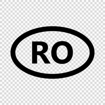 Romania code symbol. short country name. Domain name Stock-Illustration
