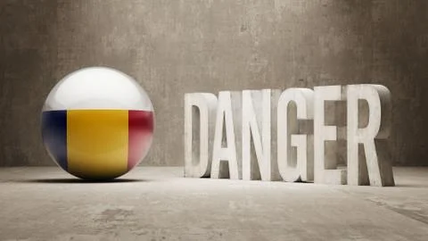 Romania. Danger  Concept Stock Illustration