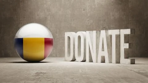 Romania. Donate  Concept Stock Illustration