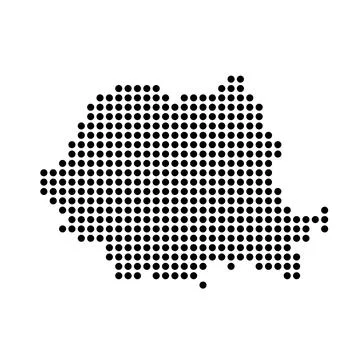 Romania dotted vector map Stock Illustration