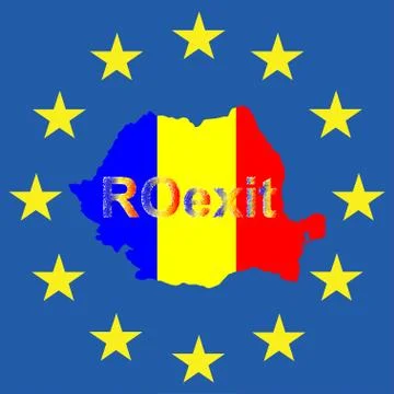Romania EU exit Stock Illustration