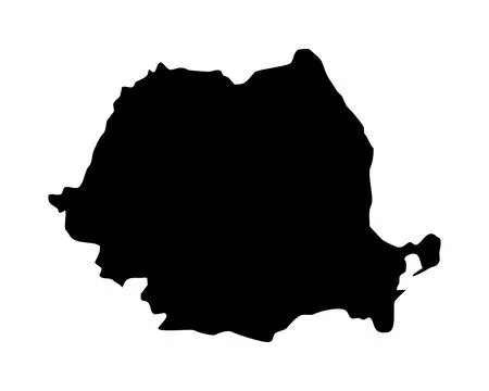 Romania, Europe Countries Map Vector Icon Template Illustration Design Stock Illustration
