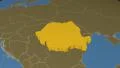 Romania extruded. Solids. 4k or 4k+ Resolution