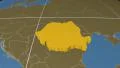 Romania extruded. Solids. Graticule. 4k or 4k+ Resolution