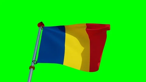 Romania Flag in 3D Stock Footage 157455768