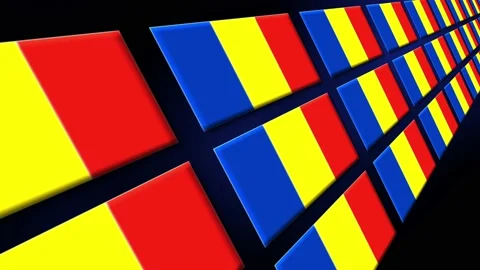 Romania Flag Animated Background 3d Anim... | Stock Video | Pond5