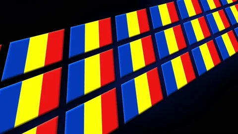 Romania Flag Animated Background 3d Anim... | Stock Video | Pond5