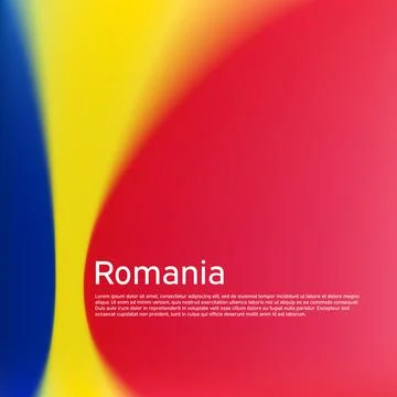 Romania flag background. Blurred pattern in the colors of the romanian flag Ilustración de archivo