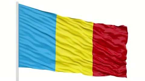Romania flag Stock Footage 18141527