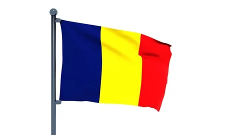 Romania Flag Stock Footage 150204193