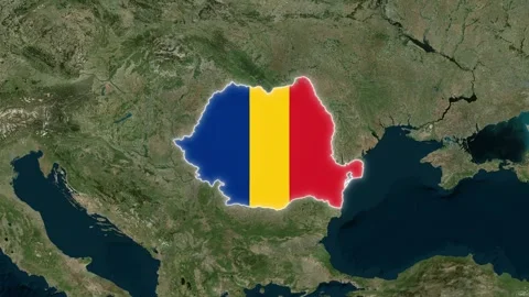 Romania Flag Video stock 307161924