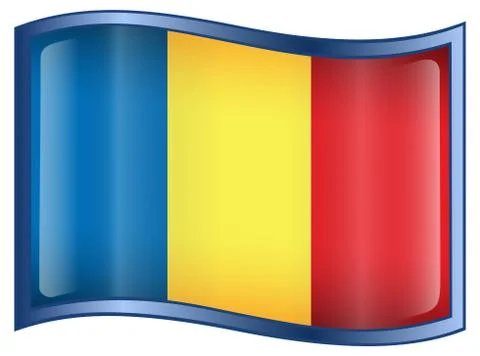 Romania flag icon Stock Illustration