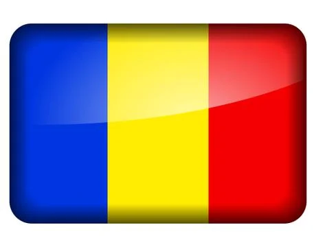 Romania flag icon Illustrazione stock