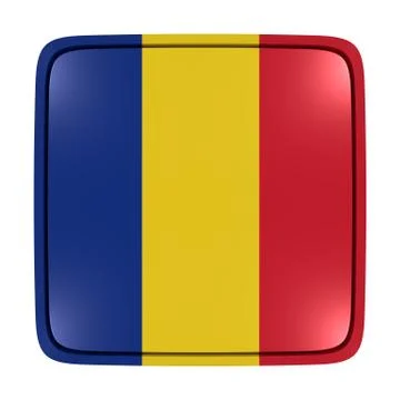 Romania flag icon Stock Illustration