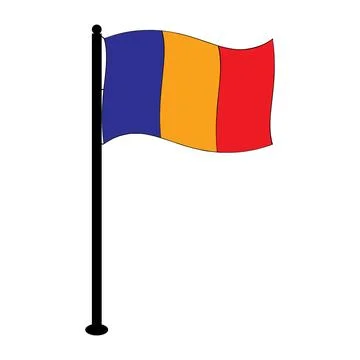 Romania flag icon Stock Illustration