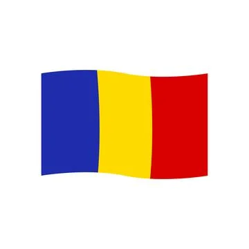 Romania flag icon vector Stock Illustration