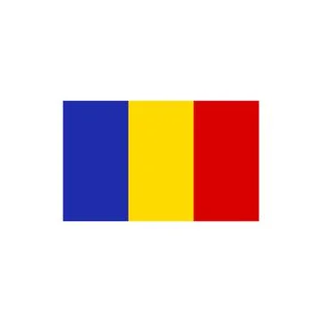 Romania flag icon vector Stock Illustration